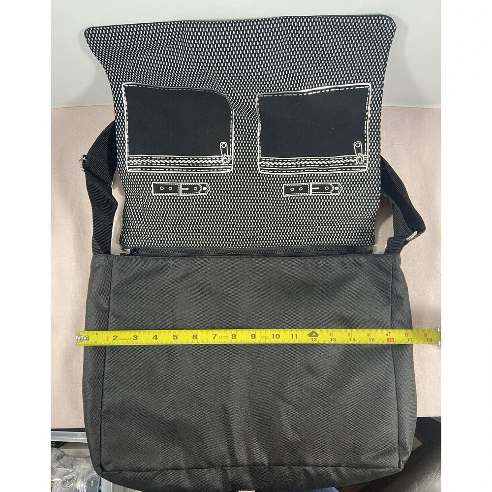 Thirty One- Black Computer Bag. Reversible Front